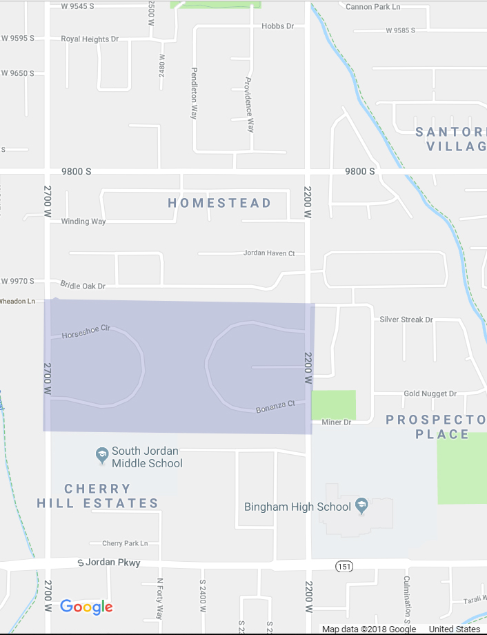 Bonanza Acres Map South Jordan