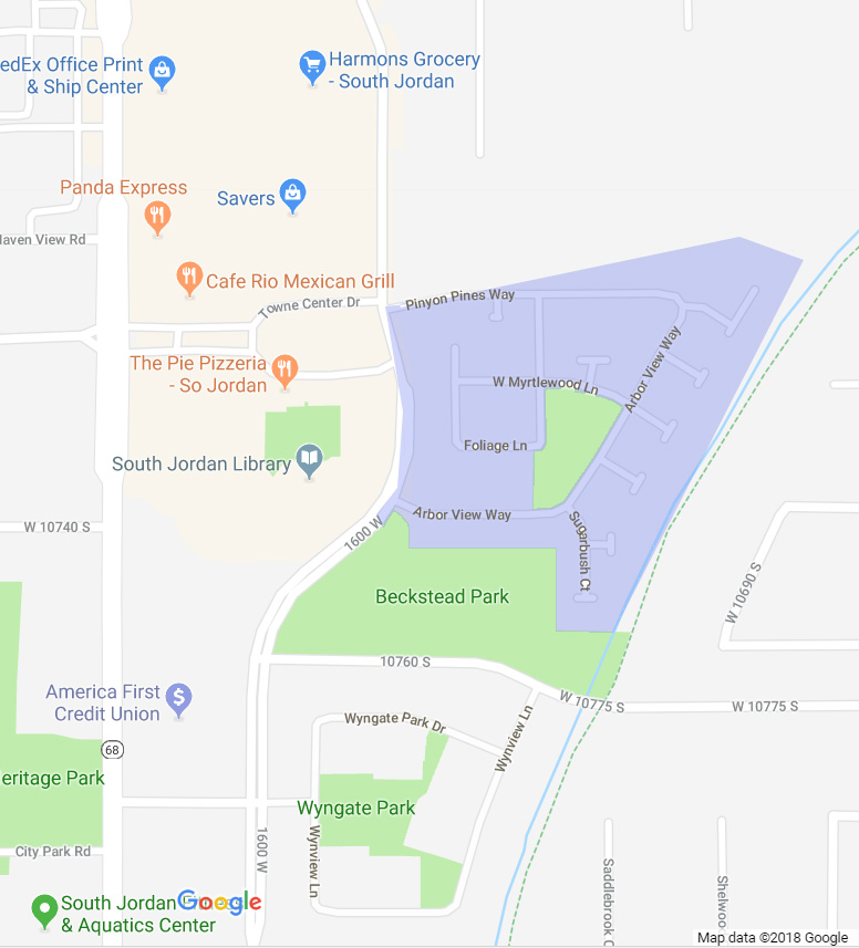 The Arbors Map South Jordan